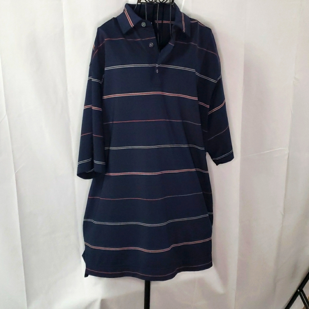 👔FJ FOOTJOY NAVY, RED & WHITE GOLF POLO SHIRT 👔
